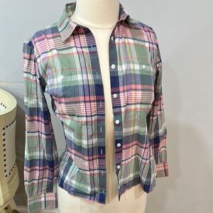 Plaid cotton Button-Up Shirt